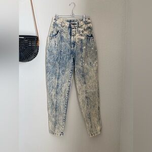 Vintage 90s Cap Ferrat Distressed Denim Acid Wash Jeans Size 11